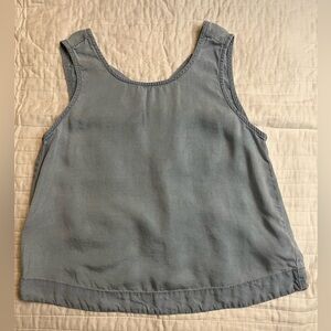 Life in progress chambray tank top
